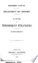 Liste des périodiques étrangers