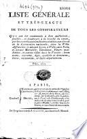 Liste générale et très exacte de tous les conspirateurs qui ont été condamnés à être guillotinés, fusillés et foudroyés à la bouche du canon, par les Commissions établies par décret de la Convention nationale, dans la Ville-affranchie, ci-devant Lyon ; à Ville-sans-Nom ci-devant Marseille ; à Bordeaux, à Feurs-aux-Sables, et autres villes dans la Vendée