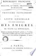 Liste générale par ordre alphabétique des émigrés de toute la République