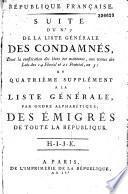 Liste générale par ordre alphabétique des émigrés de toute la République