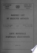 Liste mensuelle d'articles sélectionnés