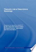 Liste Thématique Des Descripteurs--sociologie