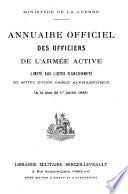 Listes générales d'ancienneté des officiers de l'armée active des armes et services