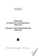 Literatur und Erkenntnistheorie