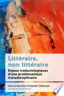 Littéraire, non littéraire