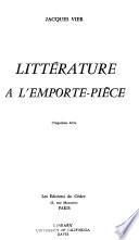 Littérature à l'emporte-pièce