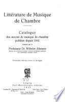 Littérature de musique de chambre