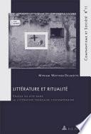 Littérature et ritualité