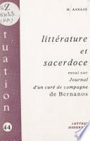 Littérature et sacerdoce : essai sur « Journal d'un curé de campagne », de Bernanos