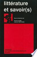 Littérature et savoir(s)