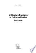 Littérature française et culture chinoise