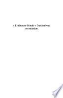 Littérature-monde francophone en mutation