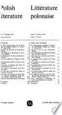 Littérature Polonaise