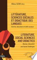 Littérature, sciences sociales et didactique des langues