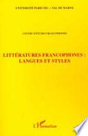 Littératures francophones