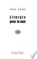 Liturgie pour la nuit