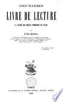 Livre de lecture à l'usage des écoles primaires de filles