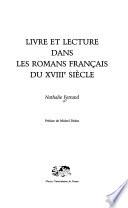 Livre et lecture dans les romans français du XVIIIe siècle