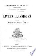 Livres classiques pour la rentrée des classes ...