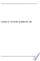 Livres et auteurs québécois