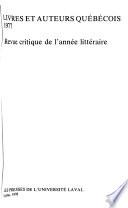 Livres et auteurs québécois