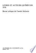 Livres et auteurs quebecois