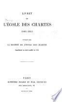 Livret de l'École des chartes