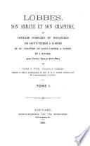 Lobbes, son abbaye et son chapitre