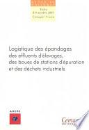 Logistique des épandages des effluents d'élevage, des boues de stations d'épuration et des déchets industriels