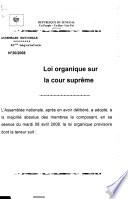 Loi organique sur la Cour suprême