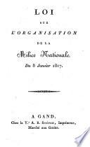 Loi sur l'organisation de la milice nationale du 8 janvier 1817