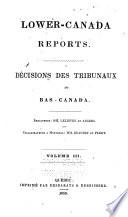 Lower Canada Reports