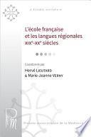 L’école française et les langues régionales