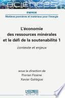 L’économie des ressources minérales et le défi de la soutenabilité 1
