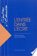 L’entrée dans l’écrit