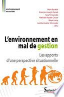 L’environnement en mal de gestion