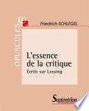 L’essence de la critique