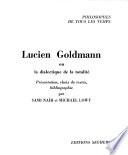 Lucien Goldmann ou la Dialectique de la totalité
