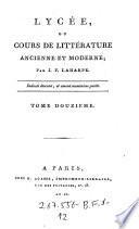Lycee ou cours de litterature ancienne et moderne