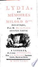 Lydia ou memoires de Milord D++