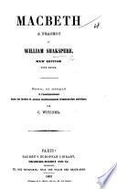 Macbeth, a tragedy ... New edition, with notes. Revu ... par C. Witcomb