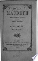 Macbeth Tragédie en cinq actes en vers d'après Shakspeare [Shakespeare]