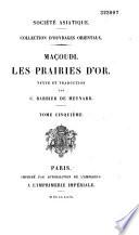 Maçoudi. Les Prairies d'or