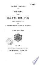Maçoudi. Les Prairies d'or