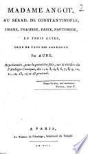 Madame Angot, au sérail de Constantinople