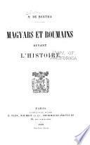 Magyars et Roumains devant l'histoire