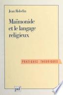 Maïmonide et le langage religieux