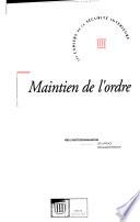 Maintien de l'ordre