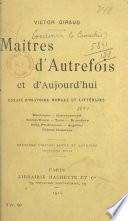 Maîtres d'autrefois et d'aujourd'hui