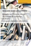 Livre Malaise dans les lettres